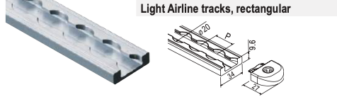 Tiedown Rails for Vans - L-track and accessories - all in 3 meter lengths