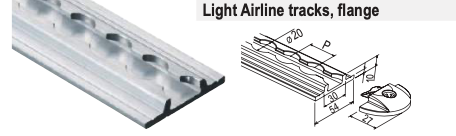 L track or airline track , airline rail