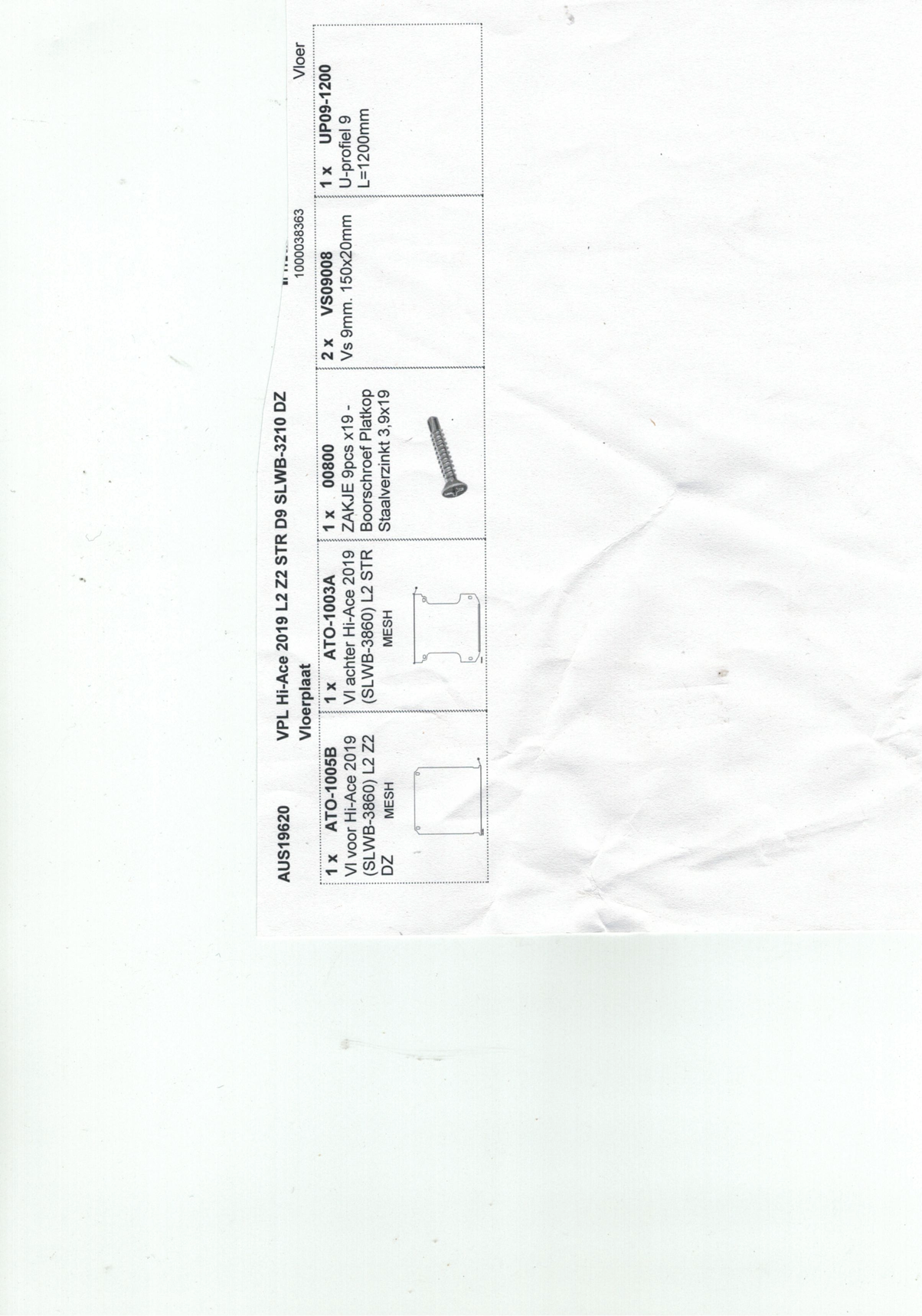 toyota slwb hi ace fllor without steps cut out