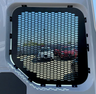 renault master rear door window grills window protecion metal powder coated with anti vibration pads