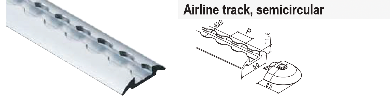 Tiedown Rails for Vans - L-track and accessories - all in 3 meter lengths