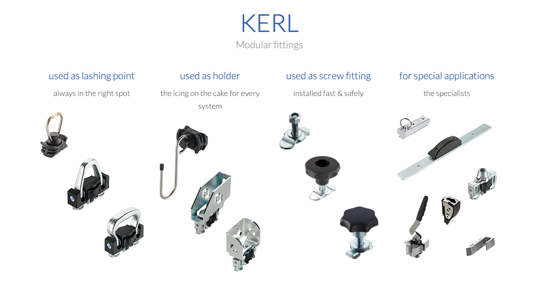 Tiedown Rails for Vans - L-track and accessories - all in 3 meter lengths