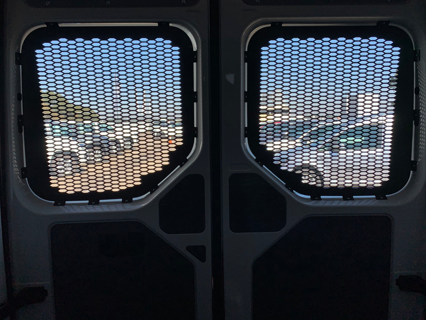 crafter rear door window guards grills