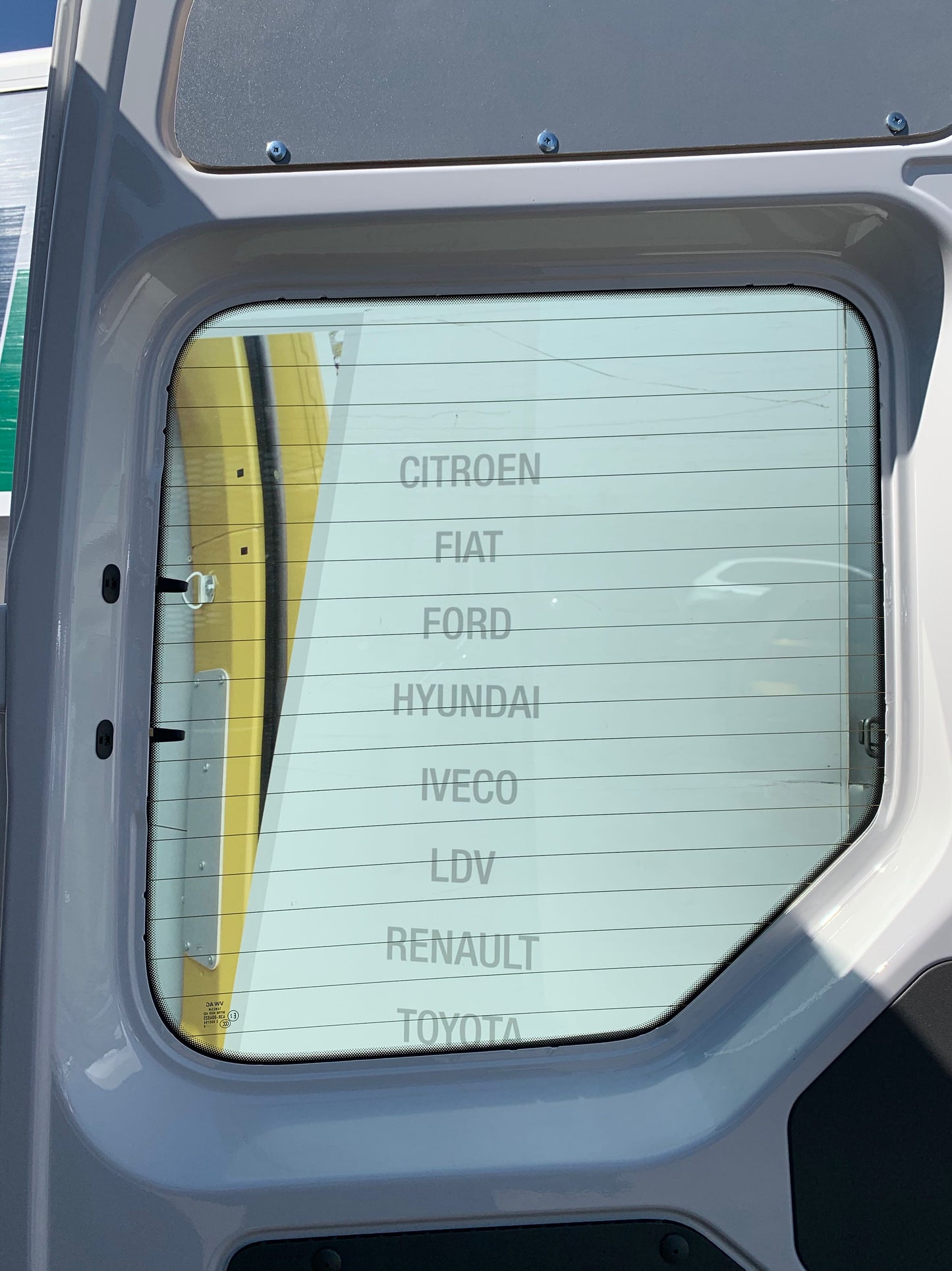 crafter rear door window guards grills