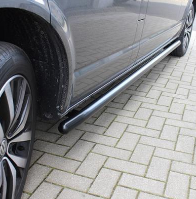 Caddy 5 SWB side bars in black chrome finish